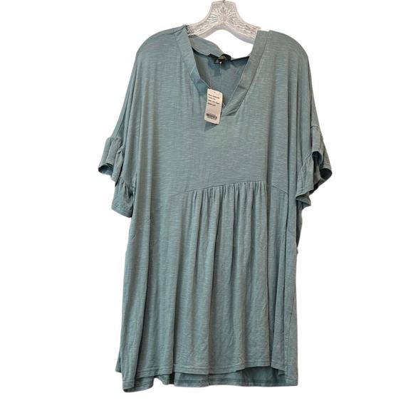 Susan Betro Tops - Susan Betro Size 4X Green New with Tags Tunic Pullover Short Sleeve MSRP $57